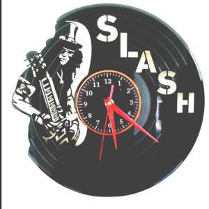 Vinyl record wall clock, Slash design