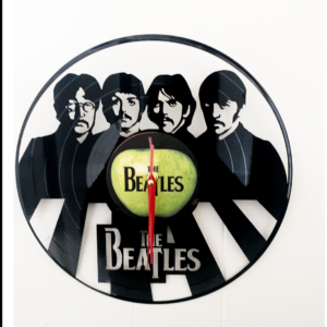 Vinyl record wall clock, The Beatles design